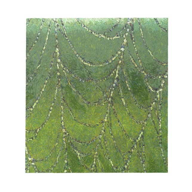 Spider Web With Dew Droplets Abstract Art Notepad (Front)