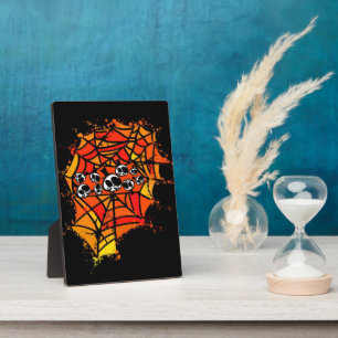 Spider Webs Spiders Skull Plaque