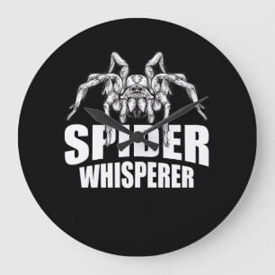 Spider Whisperer Halloween Tarantula Spider Gift Large Clock