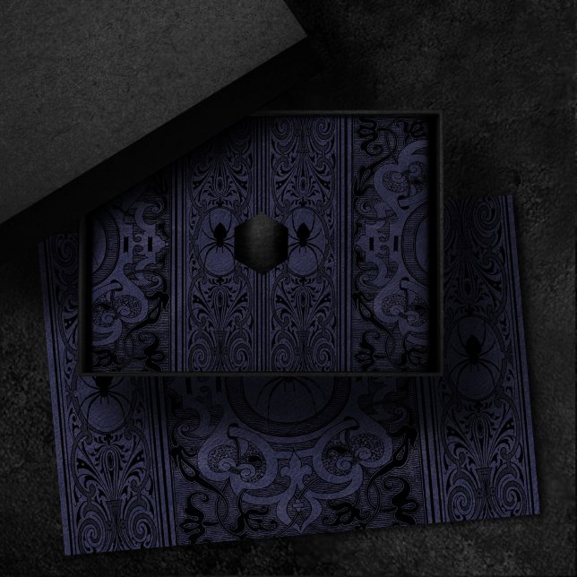 Spider Witch | Dusty Purple Spiderweb Flourish Tissue Paper (Creator Uploaded)