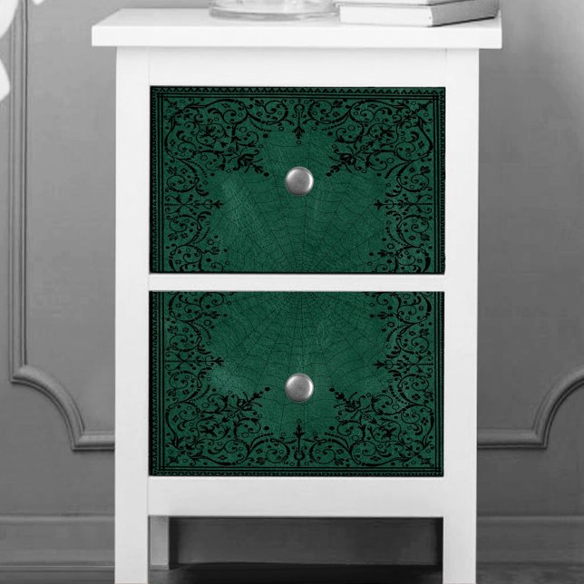 Spider Witch | Emerald Green Spiderweb Flourish Tissue Paper (Creator Uploaded)