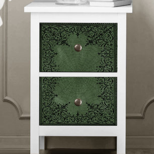 Spider Witch   Sage Green Spiderweb Flourish Tissue Paper