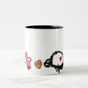 Spider with Milk and Cookie Two-Tone Coffee Mug