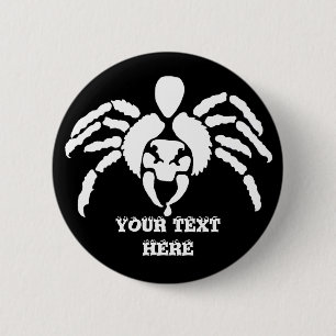 Spider With Venom on Fang 6 Cm Round Badge