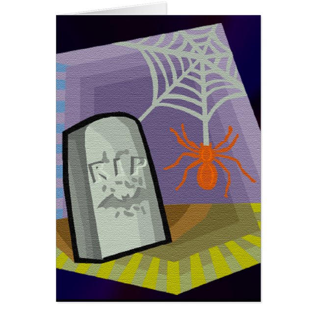 Spider with Web & RIP Marker (Front)