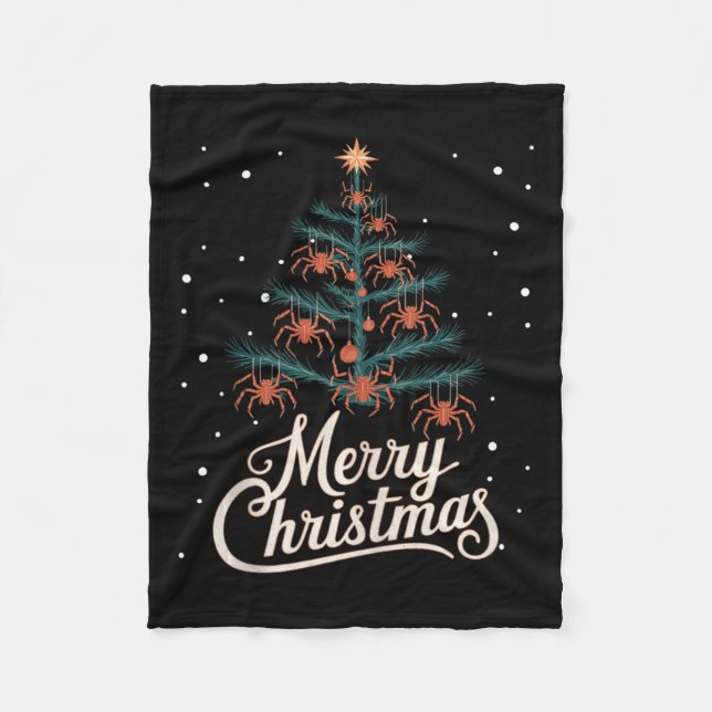 Spider Xmas Tree Spiders Christmas Tree Tank Top2  Fleece Blanket (Front)