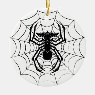 SpiderGremlin's Web Ceramic Ornament