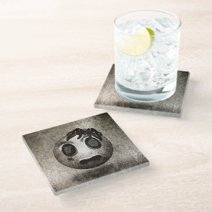 Spidermoji Vintage Glass Bench Coaster