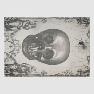 Spiders and Skull Victorian Tissue Paper