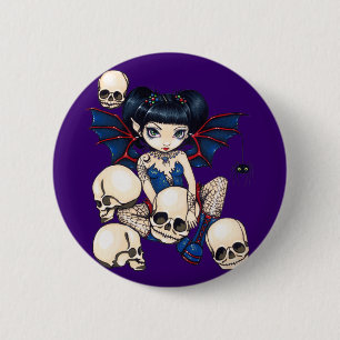 "Spiders and Skulls" Button