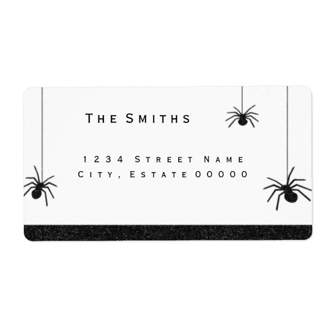 Spiders and stripes address label (Front)