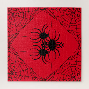 Spiders and Web Jigsaw Puzzle,676 pcs,Red Jigsaw Puzzle