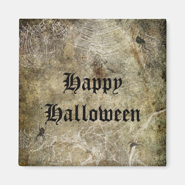 Spiders and Webs Halloween Magnet (Front)