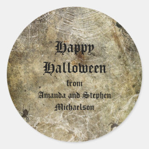 Spiders and Webs Halloween sticker
