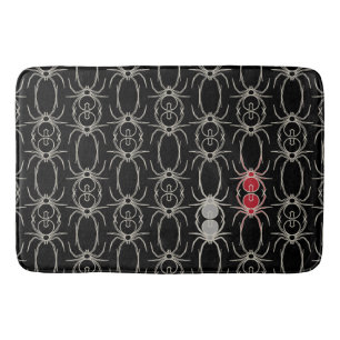 Spiders - Bat Black and Bone White Bath Mat
