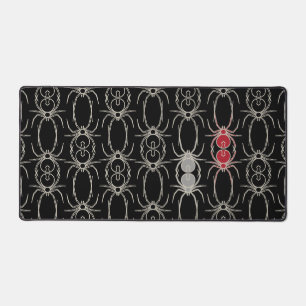 Spiders - Bat Black and Bone White Desk Mat