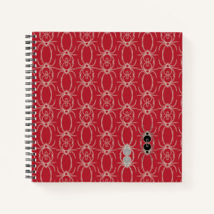 Spiders - Blood Red and Bone White Notebook