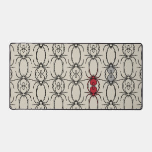 Spiders - Bone White and Bat Black Desk Mat