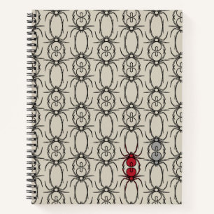 Spiders - Bone White and Bat Black Notebook