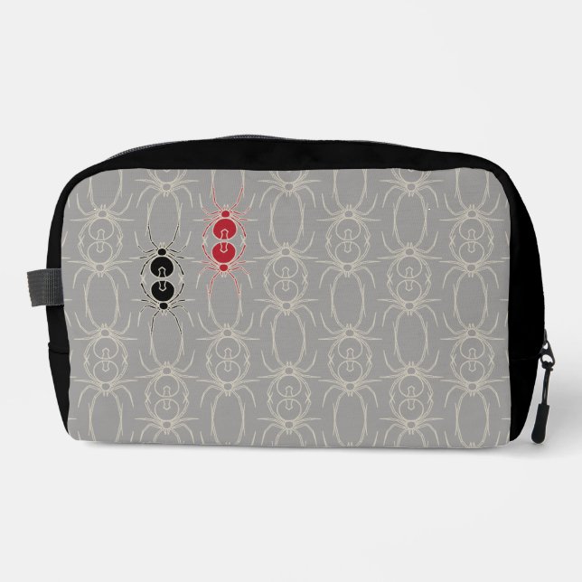 Spiders - Ghost Grey and Bone White Dopp Kit (Front)