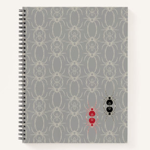Spiders - Ghost Grey and Bone White Notebook
