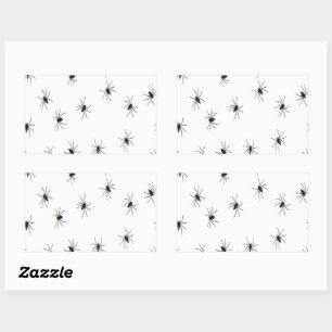 Spiders Halloween Creepy Crawly Spooky Rectangular Sticker