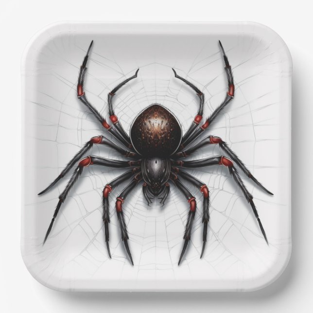 Spider's Haunt cardboard plates (Front)