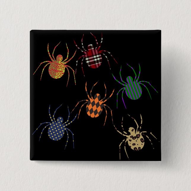 Spiders 'N Patterns 15 Cm Square Badge (Front)