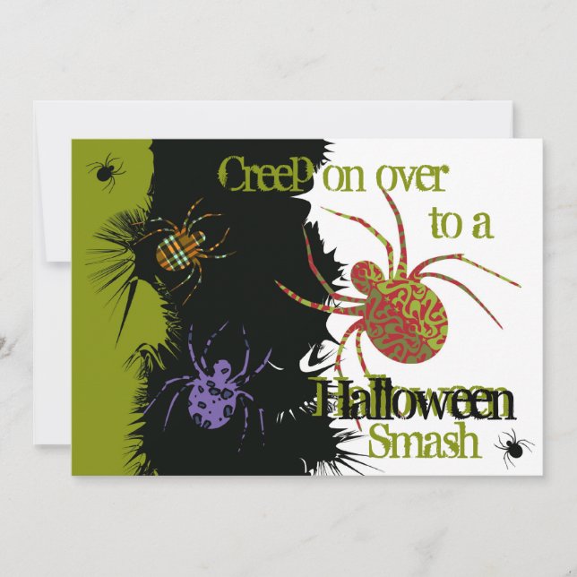 Spiders 'N Patterns Invitation (Front)