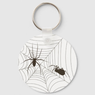Spiders on a web key ring