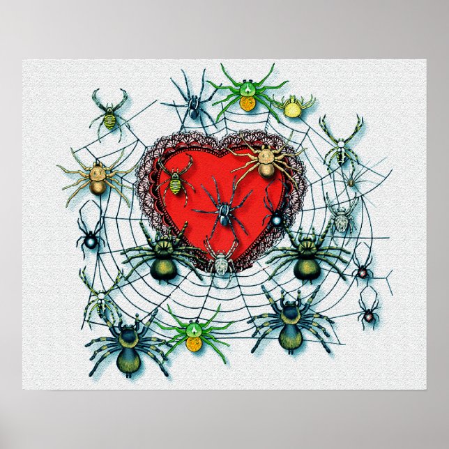 Spiders On My Heart Canvas Print (Front)