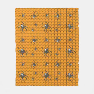 Spiders on Parade Fleece Blanket
