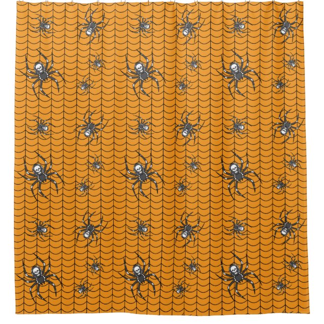 Spiders on Parade Shower Curtain (Front)