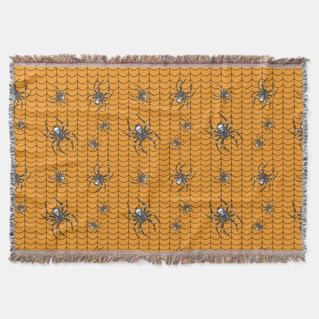 Spiders on Parade Throw Blanket (Front)