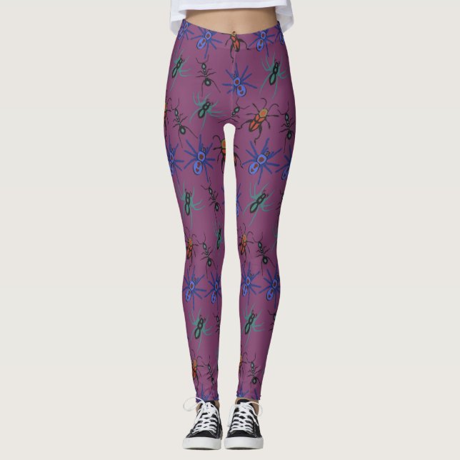 Spiders Pattern Leggings (Front)