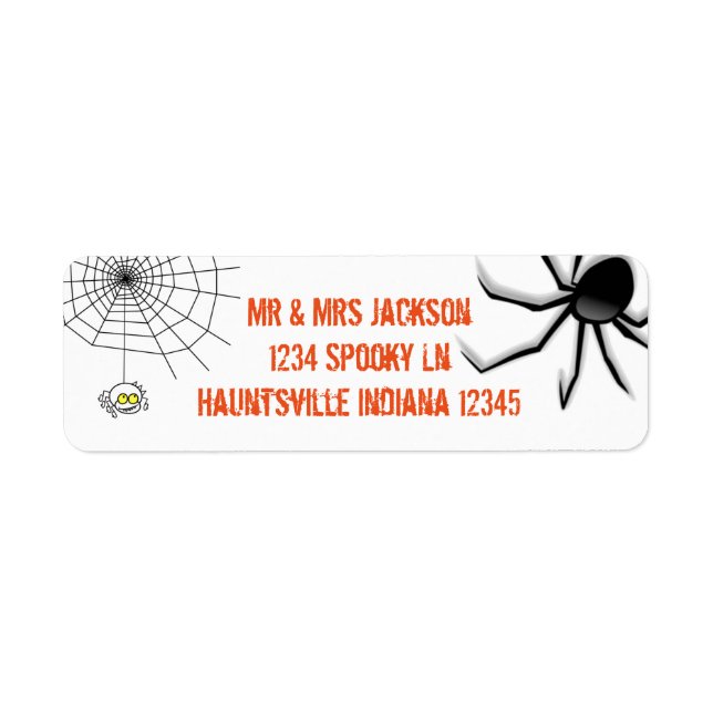 Spiders Return Address Label (Front)