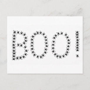 Spiders Saying Boo Postcard