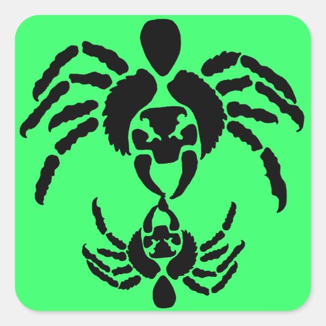 Spiders Square Sticker (Front)