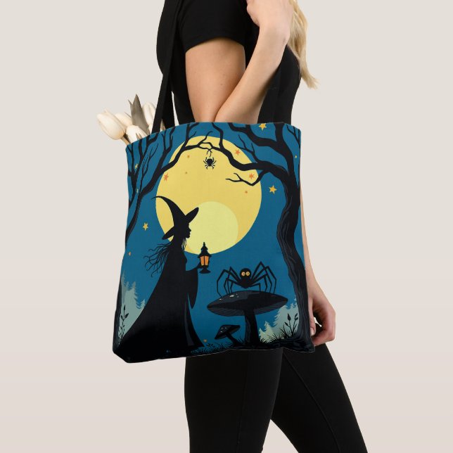 Spiders, Toadstools and Witches Tote Bag (Close Up)