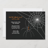Spider's Web Halloween Invitation
