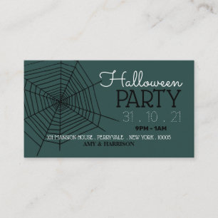 Spider's Web, Halloween Party Invitation