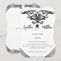 Spiders Web Wedding Invitation 