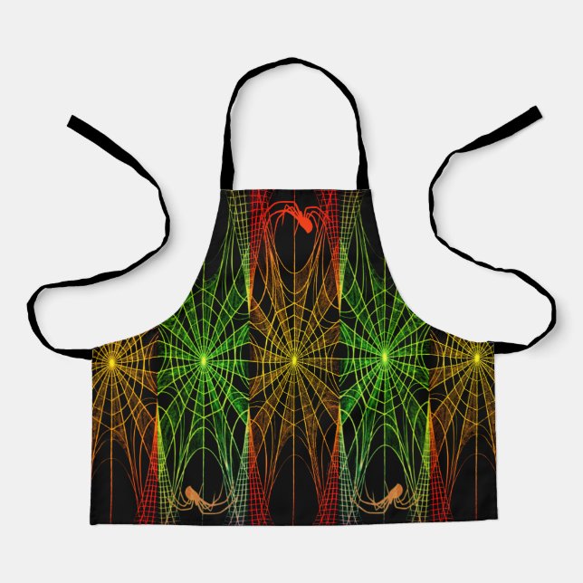 Spiders & Webs All-Over Print Apron (Front)