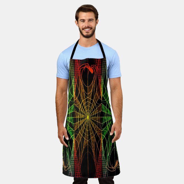 Spiders & Webs All-Over Print Apron (Worn)