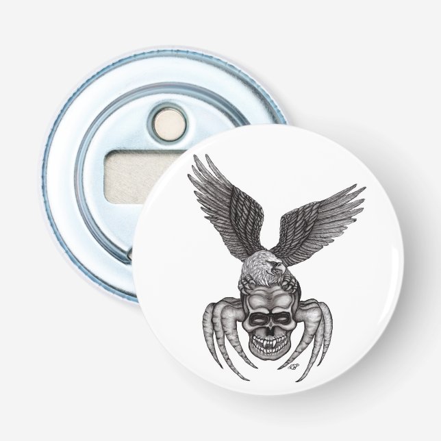 Spiderskull with Eagle Bottle Opener (Front)