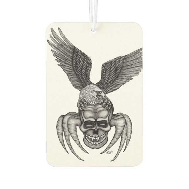 Spiderskull with Eagle Car Air Freshener (Back)
