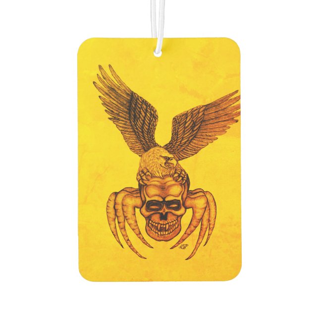 Spiderskull with Eagle Car Air Freshener (Back)