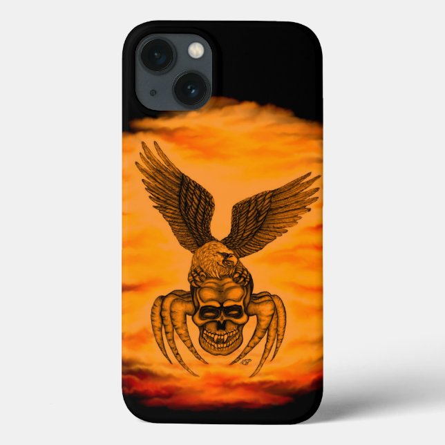 Spiderskull with Eagle Case-Mate iPhone Case (Back)