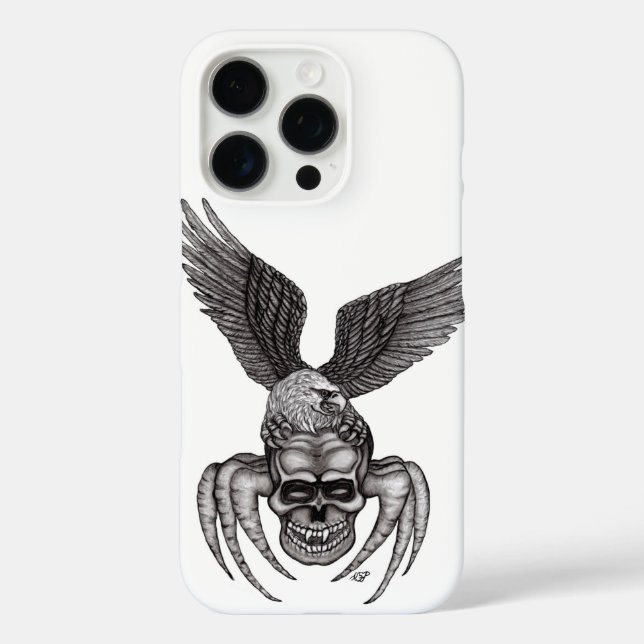 Spiderskull with Eagle Case-Mate iPhone Case (Back)