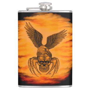 Spiderskull with Eagle Hip Flask